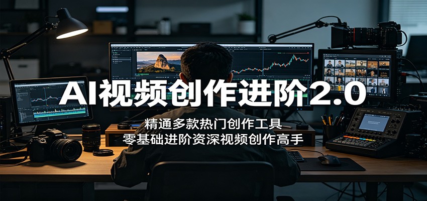 AI视频创作进阶2.0：精通多款热门创作工具，零基础进阶资深视频创作高手-怪兽网创俱乐部