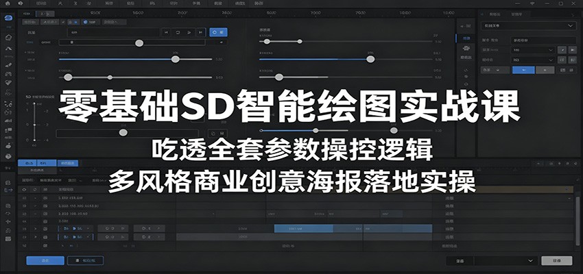零基础SD智能绘图实战课：吃透全套参数操控逻辑，多风格商业创意海报落地实操-怪兽网创俱乐部