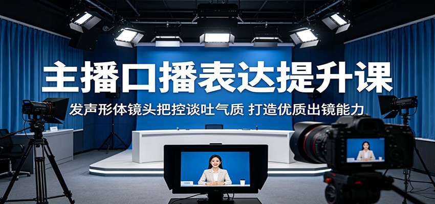 主播口播表达提升课：发声形体镜头把控谈吐气质，打造优质出镜能力-怪兽网创俱乐部