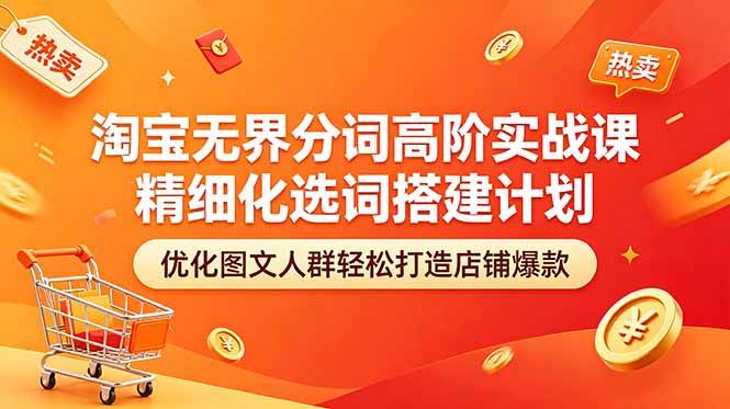 （18564期）淘宝无界分词高阶实战课 精细化选词搭建计划 优化图文人群轻松打造店铺爆款-邪修侠 - 演示