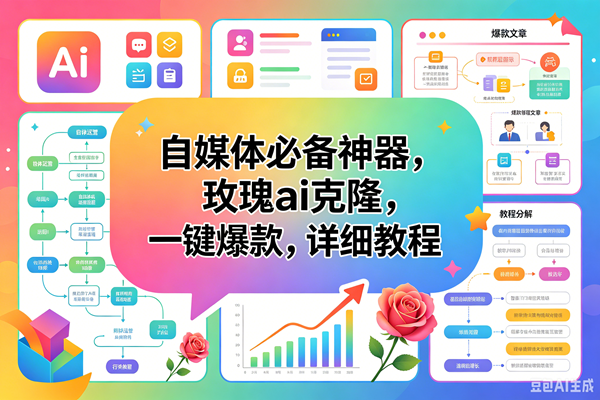 (18598期)玫瑰克隆工具,一键ai神器,爆款工具,自媒体必备,60多个功能,详细教程-邪修侠