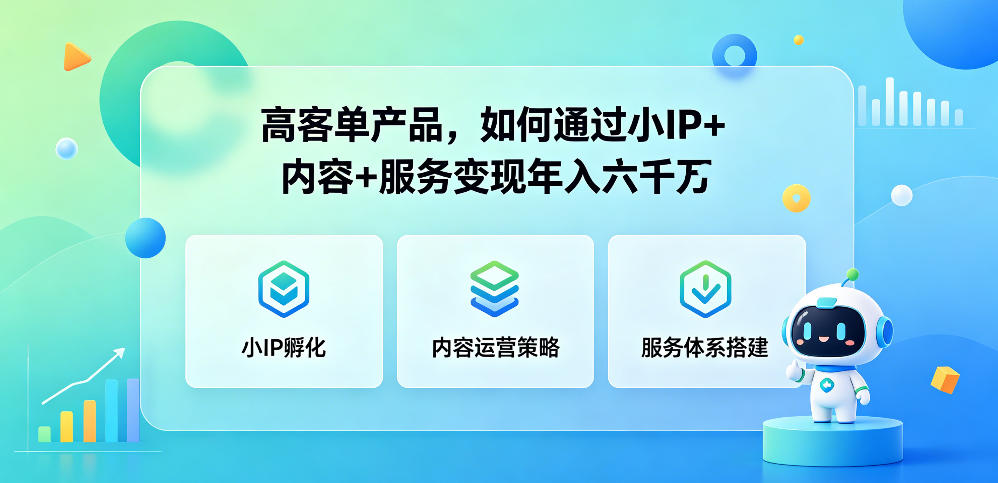 高客单产品，如何通过小IP+内容+服务变现年入六干W-怪兽网创俱乐部