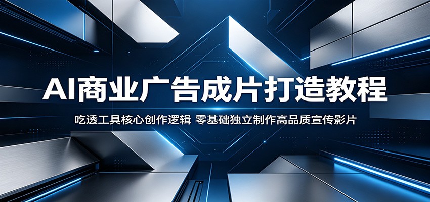 AI商业广告成片打造教程：吃透工具核心创作逻辑，零基础独立制作高品质宣传影片