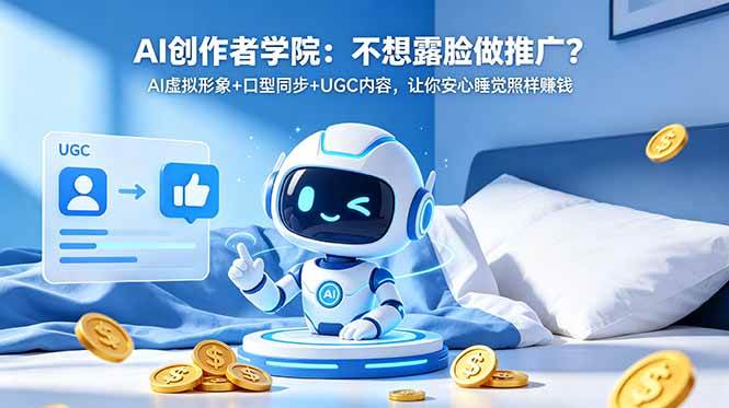 (18599期)AI创作者学院:不想露脸做推广?AI虚拟形象+口型同步+UGC内容,让你安心睡觉照样赚钱-邪修侠