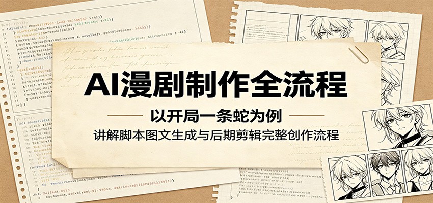 AI漫剧制作全流程：以开局一条蛇为例，讲解脚本图文生成与后期剪辑完整创作流程