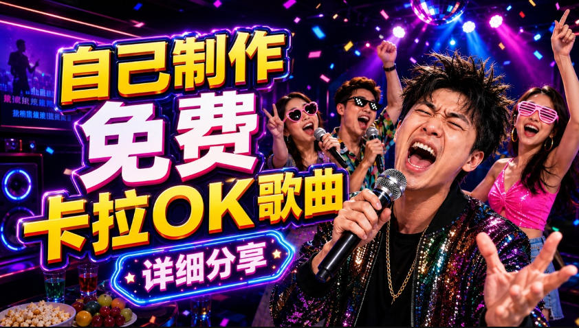 零基础AI制作免费卡拉OK视频教程，从歌曲生成、音轨分离到字幕制作、视频导出，手把手教学-怪兽网创俱乐部
