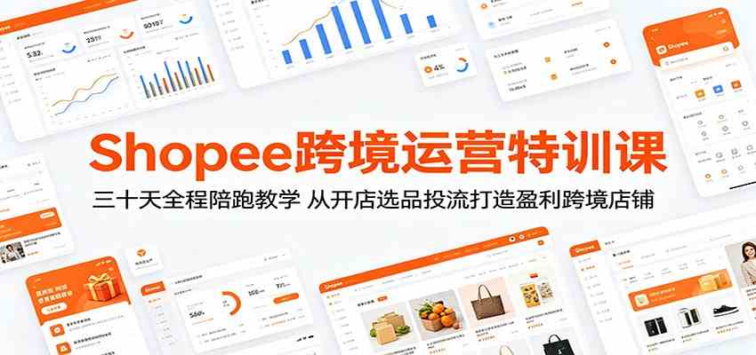 Shopee跨境运营特训课:三十天全程陪跑教学,从开店选品投流打造盈利跨境店铺-优优云网创
