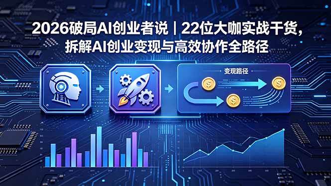 （18628期）2026 破局 AI 创业者说｜22 位大咖实战干货，拆解 AI 创业变现与高效协作全路径-邪修侠 - 演示