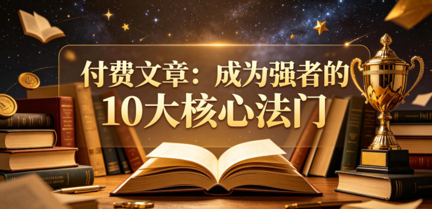 付费文章：成为强者的10大核心法门-怪兽网创俱乐部