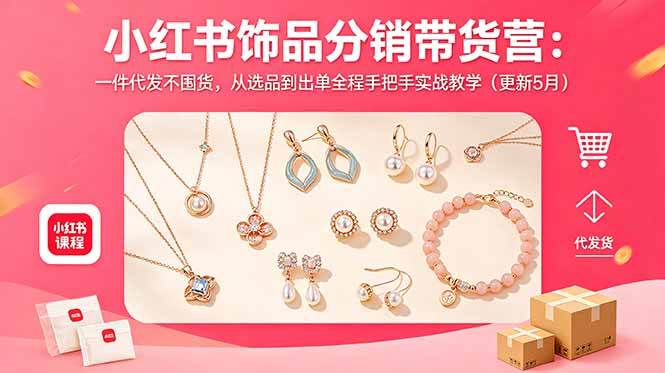 （18626期）小红书饰品分销带货营：一件代发不囤货，从选品到出单全程手把手实战教学（更新5月）-邪修侠 - 演示