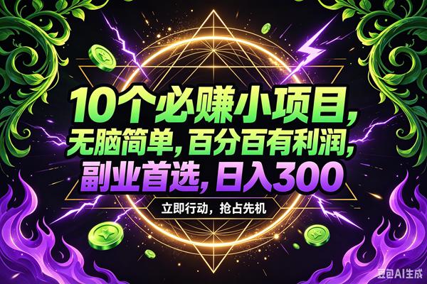（18647期）10个必赚米的小项目，百分百赚米，无脑简单，副业首选，日入210+-邪修侠 - 演示