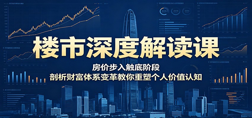 楼市深度解读课：房价步入触底阶段，剖析财富体系变革教你重塑个人价值认知