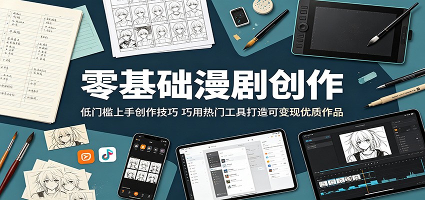 零基础漫剧创作：低门槛上手创作技巧，巧用热门工具打造可变现优质作品-小栈博客