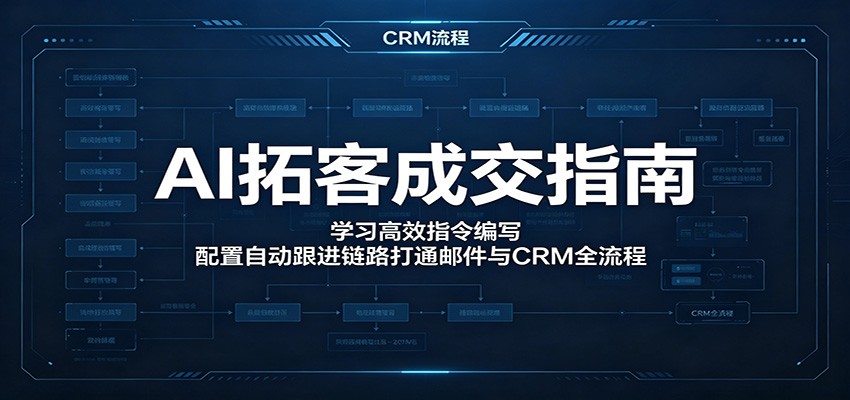 AI拓客成交指南：学习高效指令编写，配置自动跟进链路打通邮件与CRM全流程