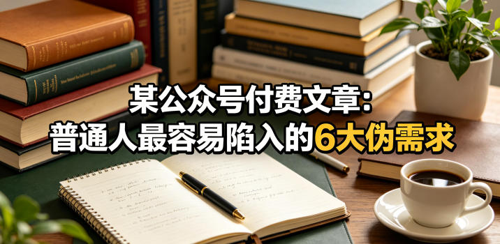某公众号付费文章:普通人最容易陷入的6大伪需求-优优云网创