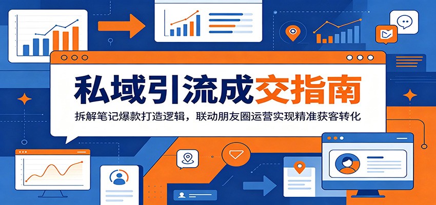 私域引流成交指南：拆解笔记爆款打造逻辑，联动朋友圈运营实现精准获客转化