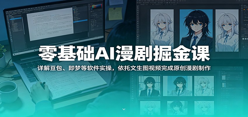 零基础AI漫剧掘金课：详解豆包、即梦等软件实操，依托文生图视频完成原创漫剧制作-多课资源站