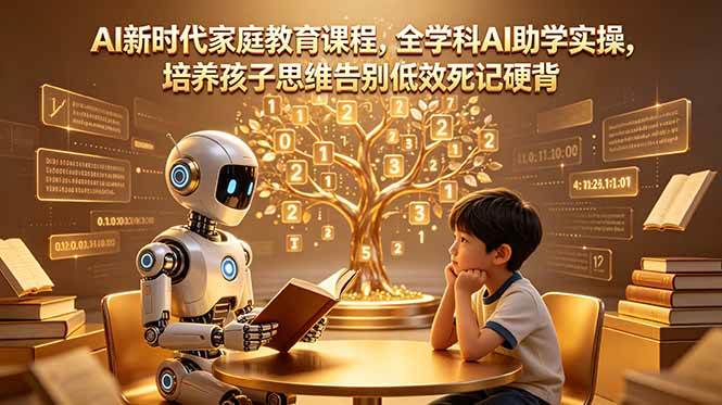 (18745期)AI新时代家庭教育课程,全学科AI助学实操,培养孩子思维告别低效死记硬背 (18745期)AI新时代家庭教育课程,全学科AI助学实操,培养孩子思维告别低效死记硬背
