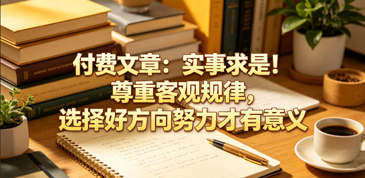 付费文章：实事求是！尊重客观规律，选择好方向努力才有意义-多课资源站