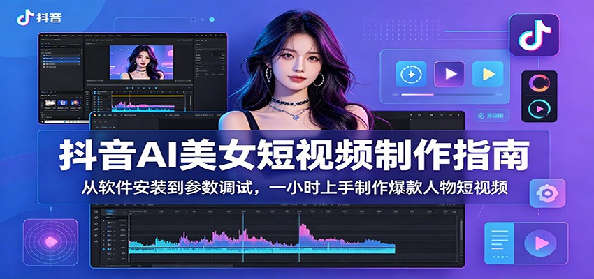 抖音AI美女短视频制作指南：从软件安装到参数调试，一小时上手制作爆款人物短视频-小栈博客