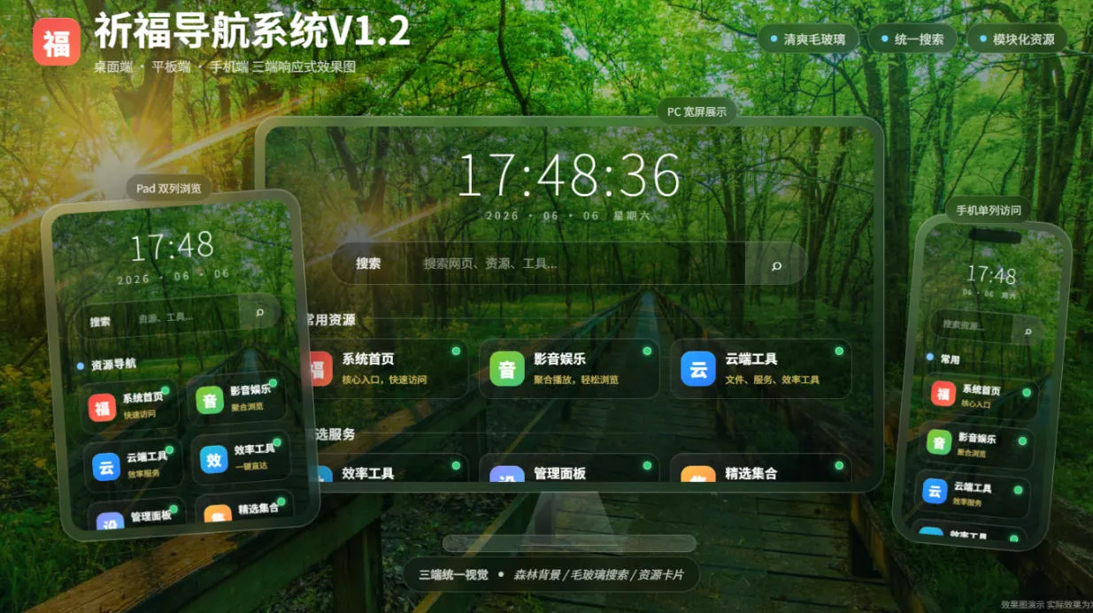 祈福导航系统V1.2多项重构更新优化控制逻辑和前台UI-小栈博客