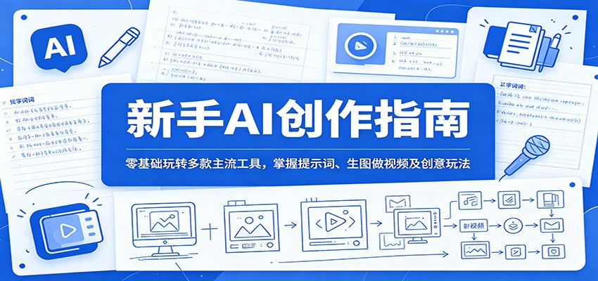 新手AI创作指南：零基础玩转多款主流工具，掌握提示词、生图做视频及创意玩法-邪修侠 - 演示