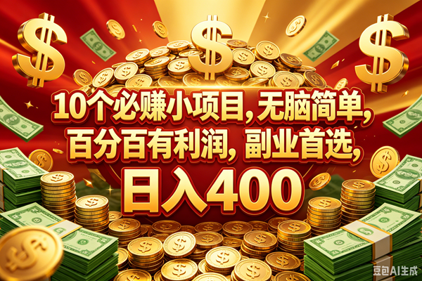 (18793期)10个必赚的小项目,百分百赚元子,无脑简单,副业首选,日入400+-小白项目网