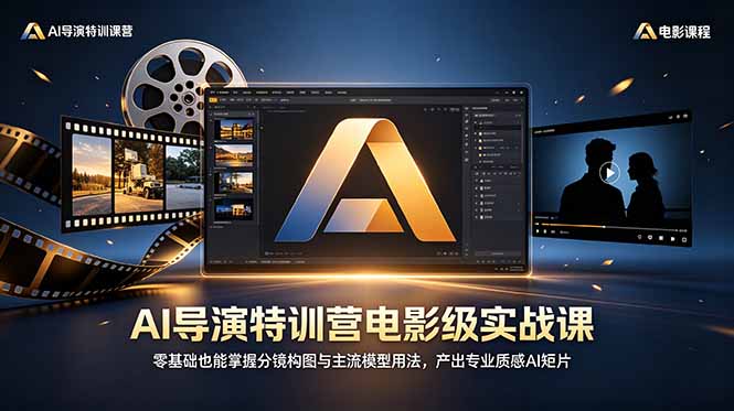 AI导演特训营电影级实战课，零基础也能掌握分镜构图与主流模型用法，产出专业质感AI短片-怪兽网创俱乐部