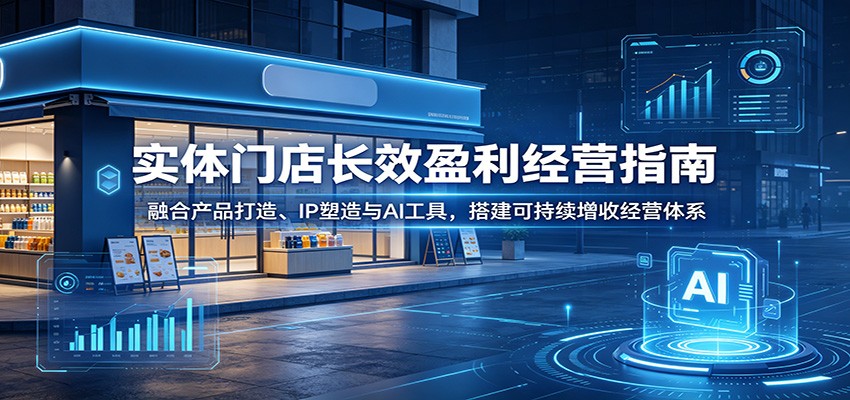 实体门店长效盈利经营指南：融合产品打造、IP塑造与AI工具，搭建可持续增收经营体系-邪修侠 - 演示