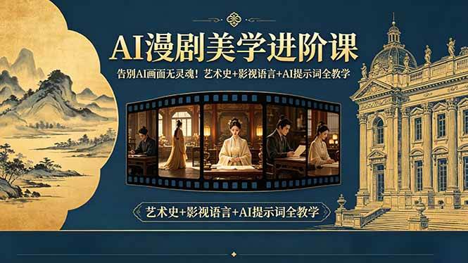 （18802期）告别AI画面无灵魂！AI漫剧美学进阶课-更新，艺术史+影视语言+AI提示词全教学-邪修侠 - 演示