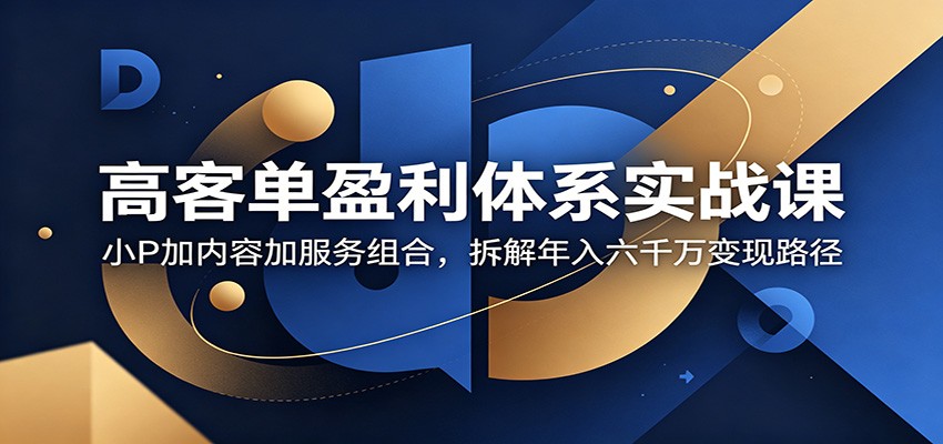 高客单盈利体系实战课：小P加内容加服务组合，拆解年入六千万变现路径-邪修侠 - 演示