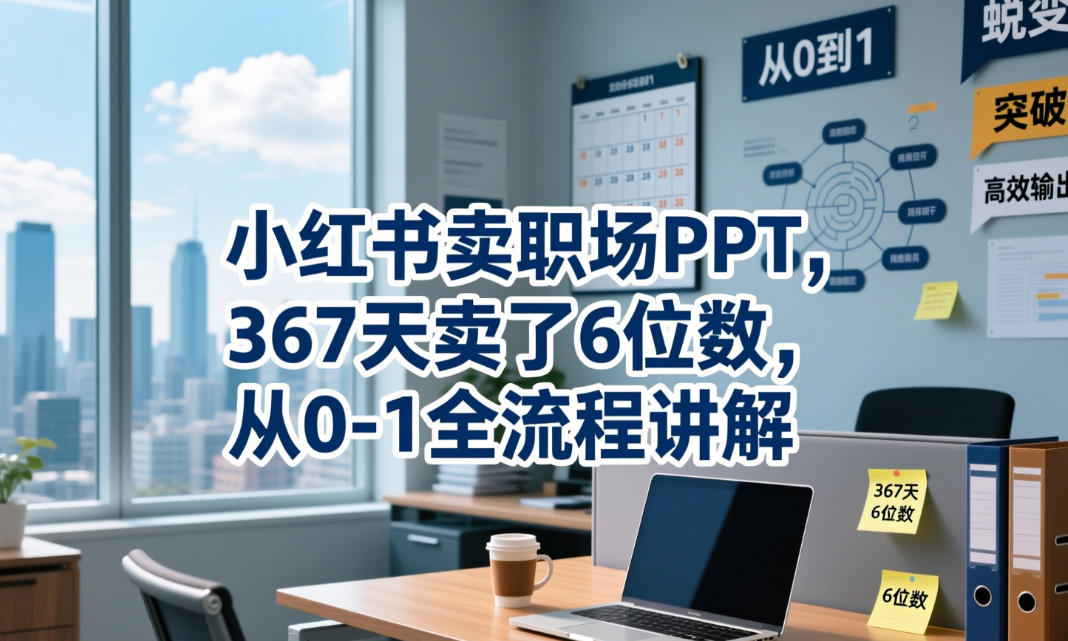 小红书卖职场PPT,367天卖了6位数,从0-1全流程讲解 小红书卖职场PPT,367天卖了6位数,从0-1全流程讲解