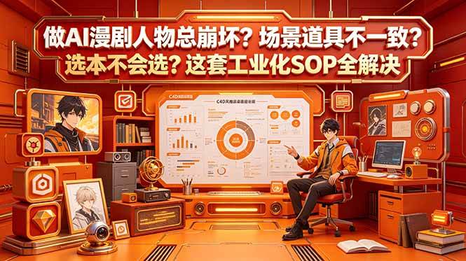 （18850期）做AI漫剧人物总崩坏？场景道具不一致？选本不会选？这套工业化SOP全解决 (更新)-邪修侠 - 演示