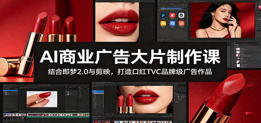 AI商业广告大片制作课：结合即梦2.0与剪映，打造口红TVC品牌级广告作品-邪修侠 - 演示