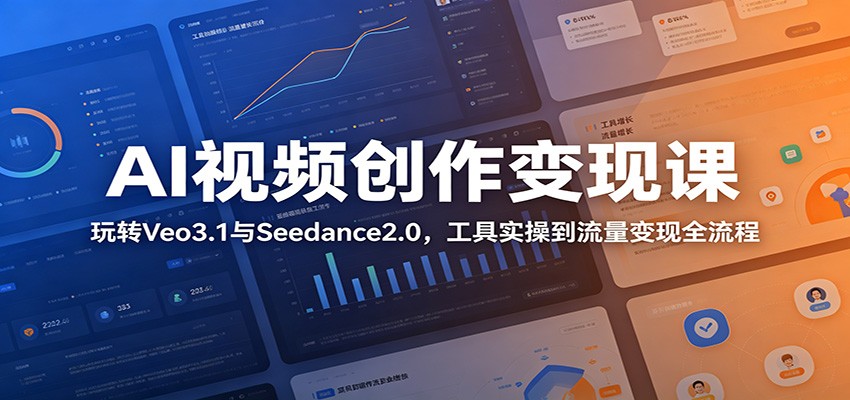 AI视频创作变现课：玩转Veo3.1与Seedance2.0，工具实操到流量变现全流程-邪修侠 - 演示