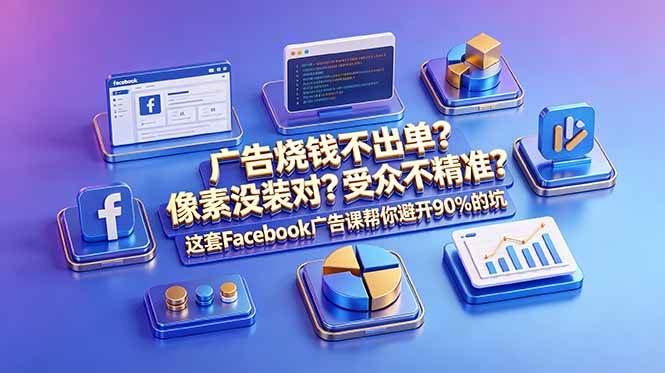 （18850期）广告烧钱不出单？像素没装对？受众不精准？这套Facebook广告课帮你避开90%的坑-原创双语字幕-邪修侠 - 演示