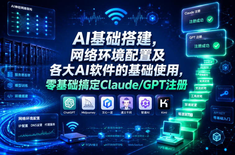 AI基础搭建,网络环境配置及各大AI软件的基础使用,零基础搞定Claude/GPT注册-邪修侠 - 演示