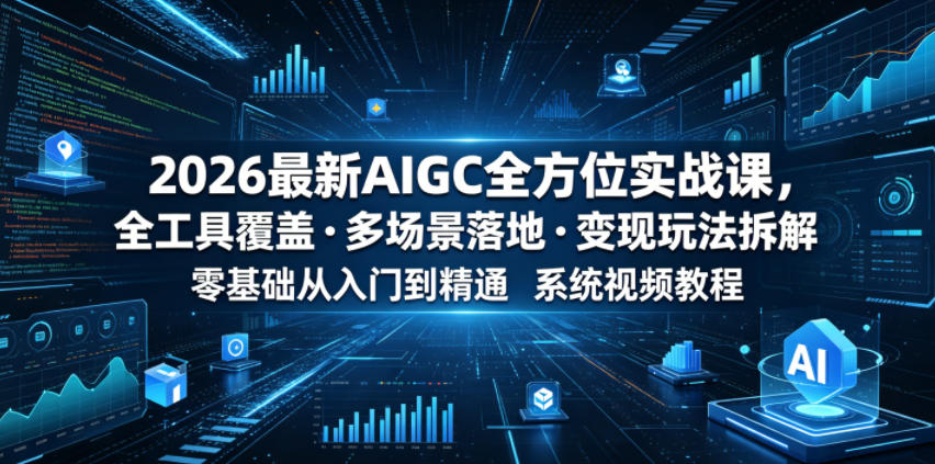 2026最新AIGC全方位实战课，全工具覆盖・多场景落地・变现玩法拆解，零基础从入门到精通系统视频教程-邪修侠 - 演示