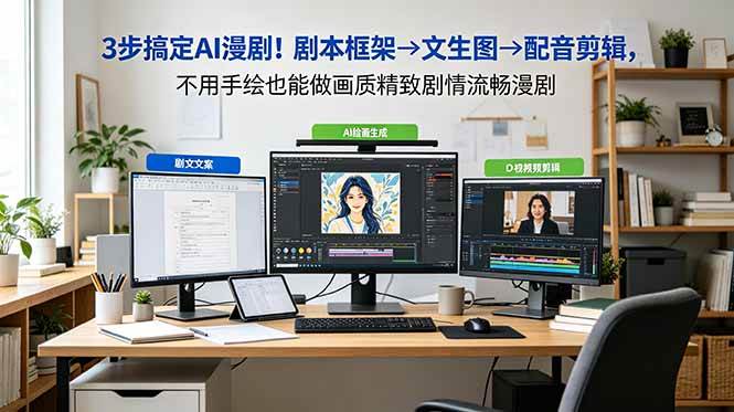 (18866期)3步搞定AI漫剧!剧本框架→文生图→配音剪辑,不用手绘也能做画质精致剧情流畅漫剧-邪修侠 - 演示