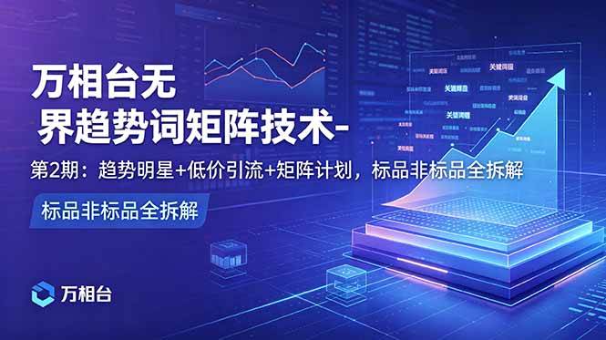 (18861期)万相台无界趋势词矩阵技术-第2期:趋势明星+低价引流+矩阵计划,标品非标品全拆解-邪修侠 - 演示