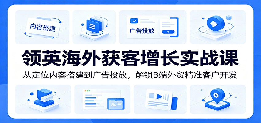 领英海外获客增长实战课:从定位内容搭建到广告投放,解锁B端外贸精准客户开发-邪修侠 - 演示