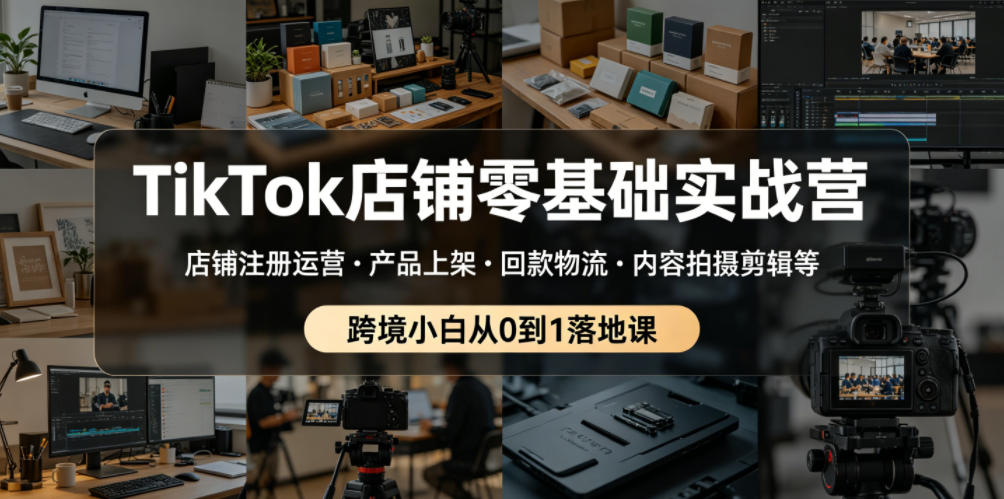 TikTok店铺零基础实战营,店铺注册运营・产品上架・回款物流・内容拍摄剪辑等 ,跨境小白从0到1落地课-邪修侠 - 演示