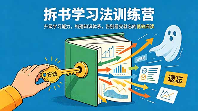 拆书学习法训练营,升级学习能力,构建知识体系,,告别看完就忘的低效阅读-羽桐社资源站
