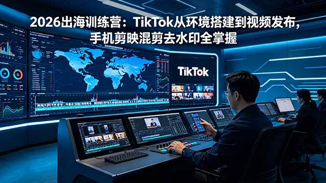 （18875期）2026出海训练营：TikTok从环境搭建到视频发布，手机剪映混剪去水印全掌握-小白项目网