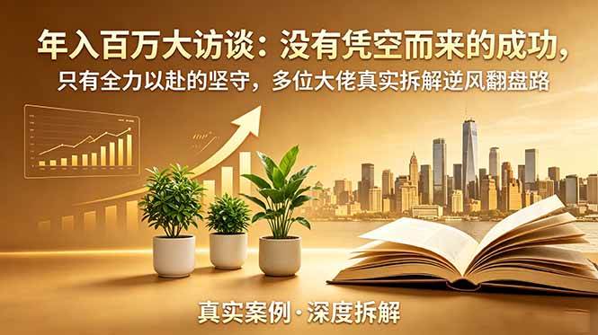 (18891期)年入百万大访谈-更新:没有凭空而来的成功,只有全力以赴的坚守,多位大佬真实拆解逆风翻盘路-邪修侠 - 演示