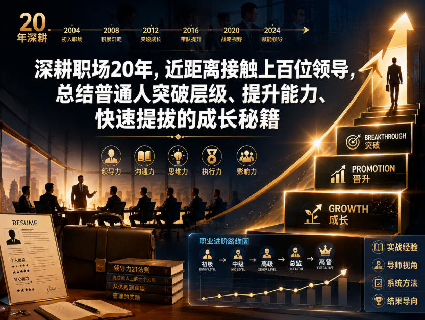 付费文章:深耕职场20年,近距离接触上百位领导,总结普通人突破层级、提升能力、快速提拔的成长秘籍(全网独家干货)-小栈博客