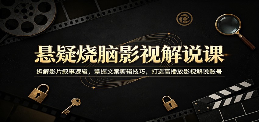 悬疑烧脑影视解说课：拆解影片叙事逻辑，掌握文案剪辑技巧，打造高播放影视解说账号-邪修侠 - 演示