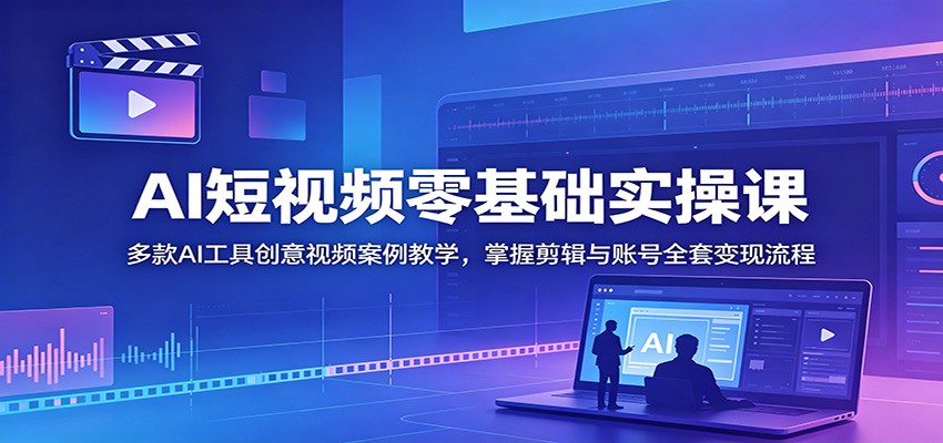 AI短视频零基础实操课：多款AI工具创意视频案例教学，掌握剪辑与账号全套变现流程-邪修侠 - 演示