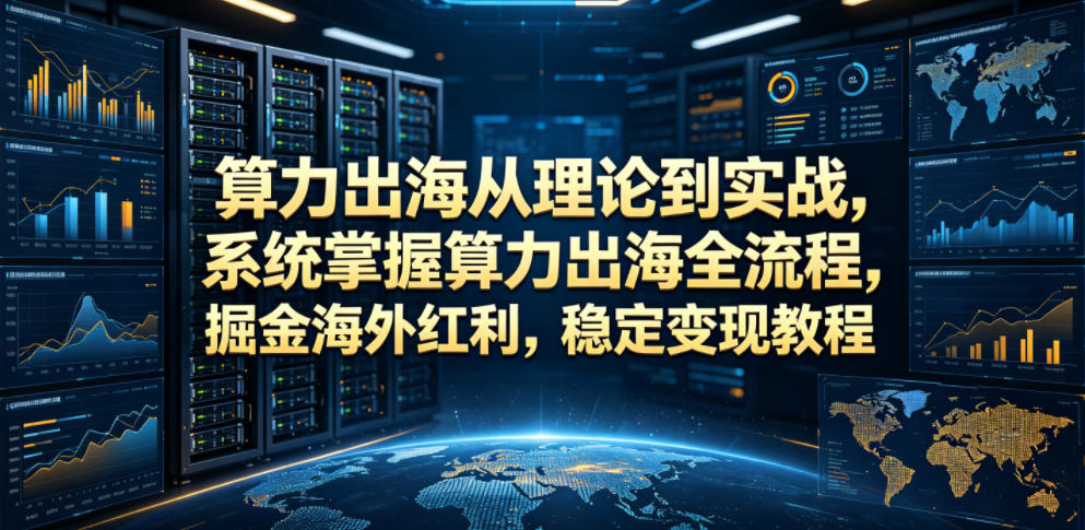 算力出海从理论到实战，系统掌握算力出海全流程，掘金海外红利，稳定变现教程-小栈博客