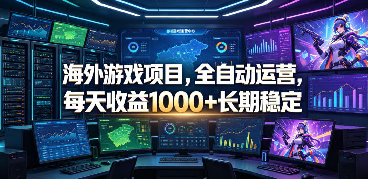 海外游戏项目，全自动运营，每天收益1000+长期稳定【揭秘】-小栈博客